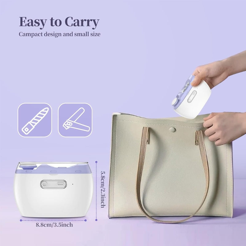 NailPro™ – 3-in-1 Electric Nail Clipper & Polisher with LED Light