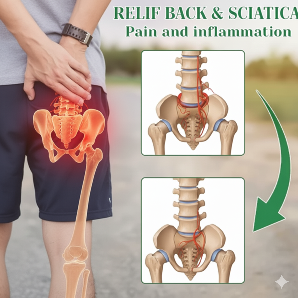 OrthoVeda™ Herbal Sciatica Pain Relief Patches – Fast, Natural Relief for Nerve Pain & Lower Back Discomfort
