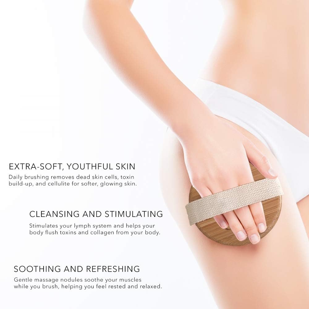 Body Depuffing Wood Brush | Accupressure Nodes | Relieves Cellulite
