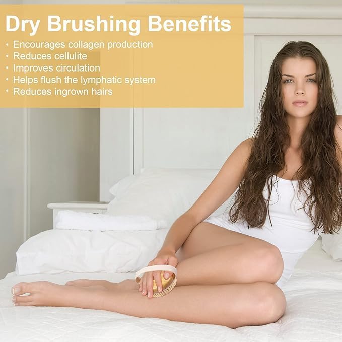 Body Depuffing Wood Brush | Accupressure Nodes | Relieves Cellulite