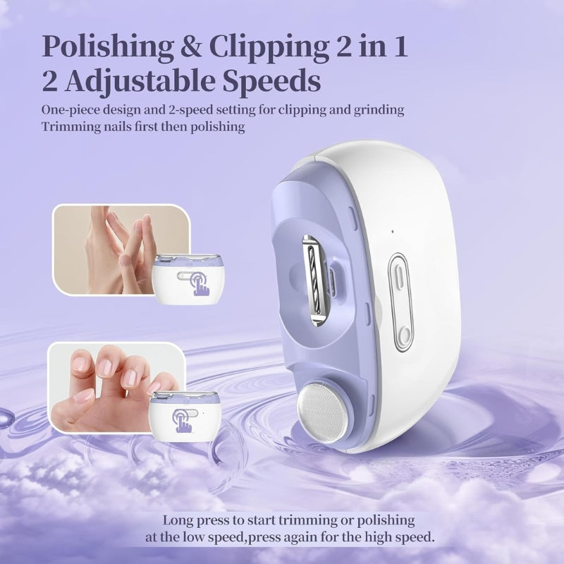 NailPro™ – 3-in-1 Electric Nail Clipper & Polisher with LED Light