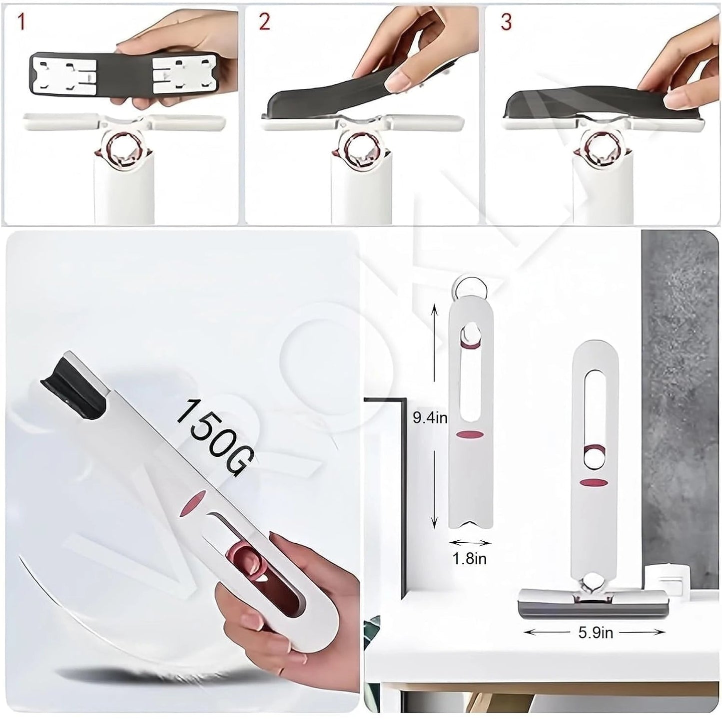 EasyMop™ – 2-in-1 Cleaning Mop | Mess-Free Cleaning | Compact & Fast-Drying | One-Press Squeeze Mop