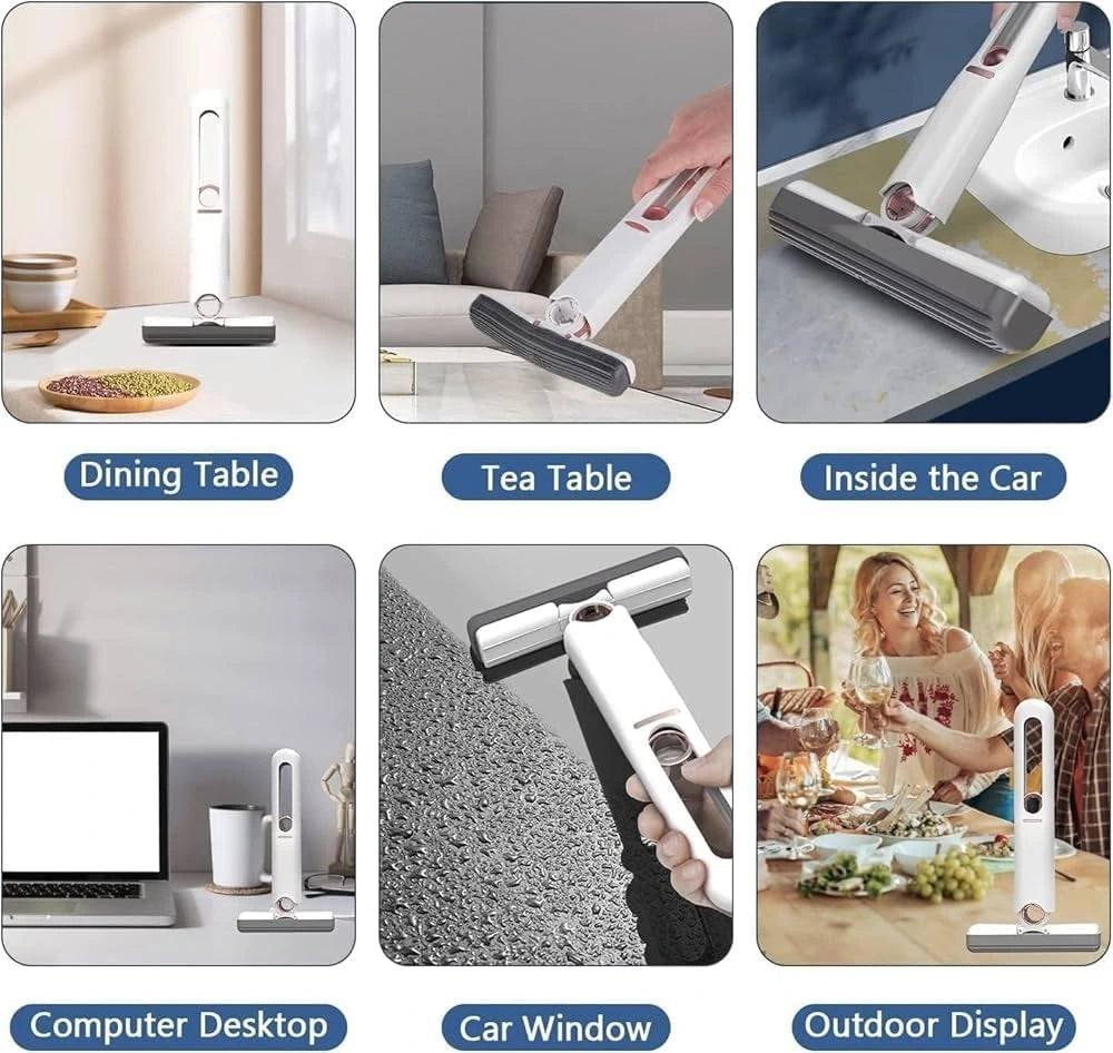 EasyMop™ – 2-in-1 Cleaning Mop | Mess-Free Cleaning | Compact & Fast-Drying | One-Press Squeeze Mop