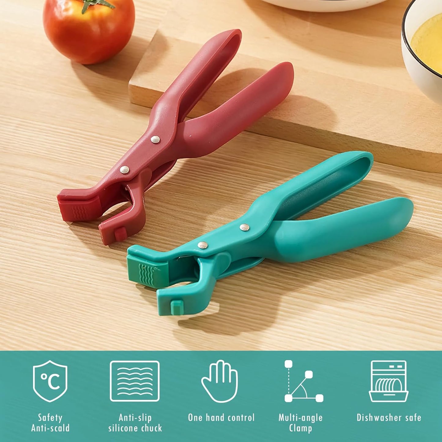 Burn-Free Utensils Holder | Anti-Heat & Anti Slip Kitchen Clip
