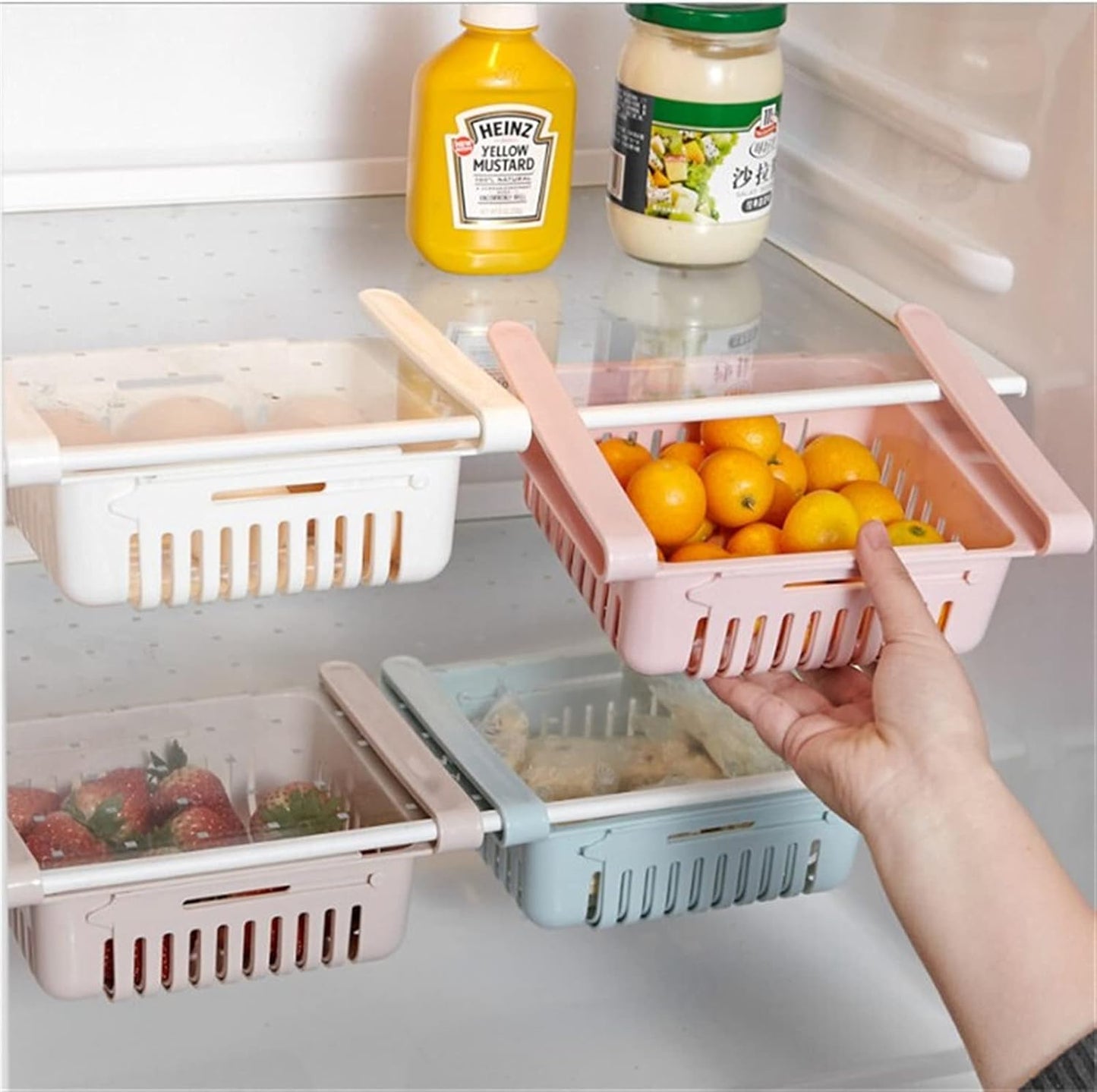 SlideStack™ 4-Pack | The Space-Saving Fridge Organizer
