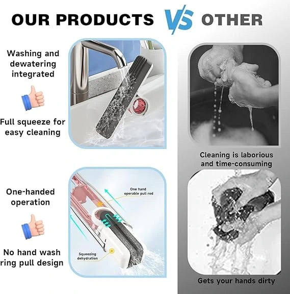 EasyMop™ – 2-in-1 Cleaning Mop | Mess-Free Cleaning | Compact & Fast-Drying | One-Press Squeeze Mop