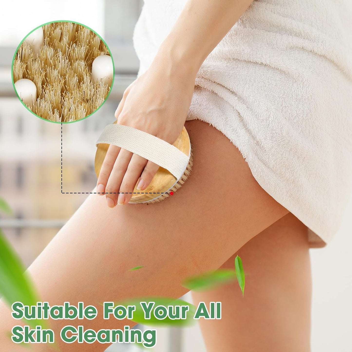 Body Depuffing Wood Brush | Accupressure Nodes | Relieves Cellulite