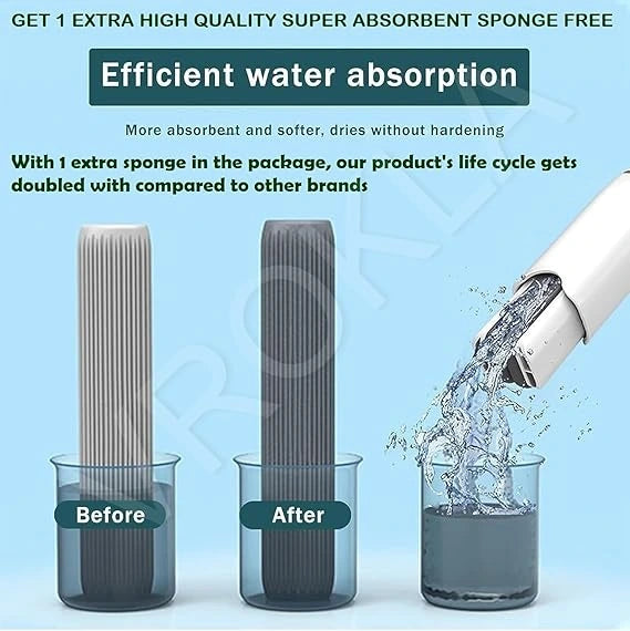 EasyMop™ – 2-in-1 Cleaning Mop | Mess-Free Cleaning | Compact & Fast-Drying | One-Press Squeeze Mop