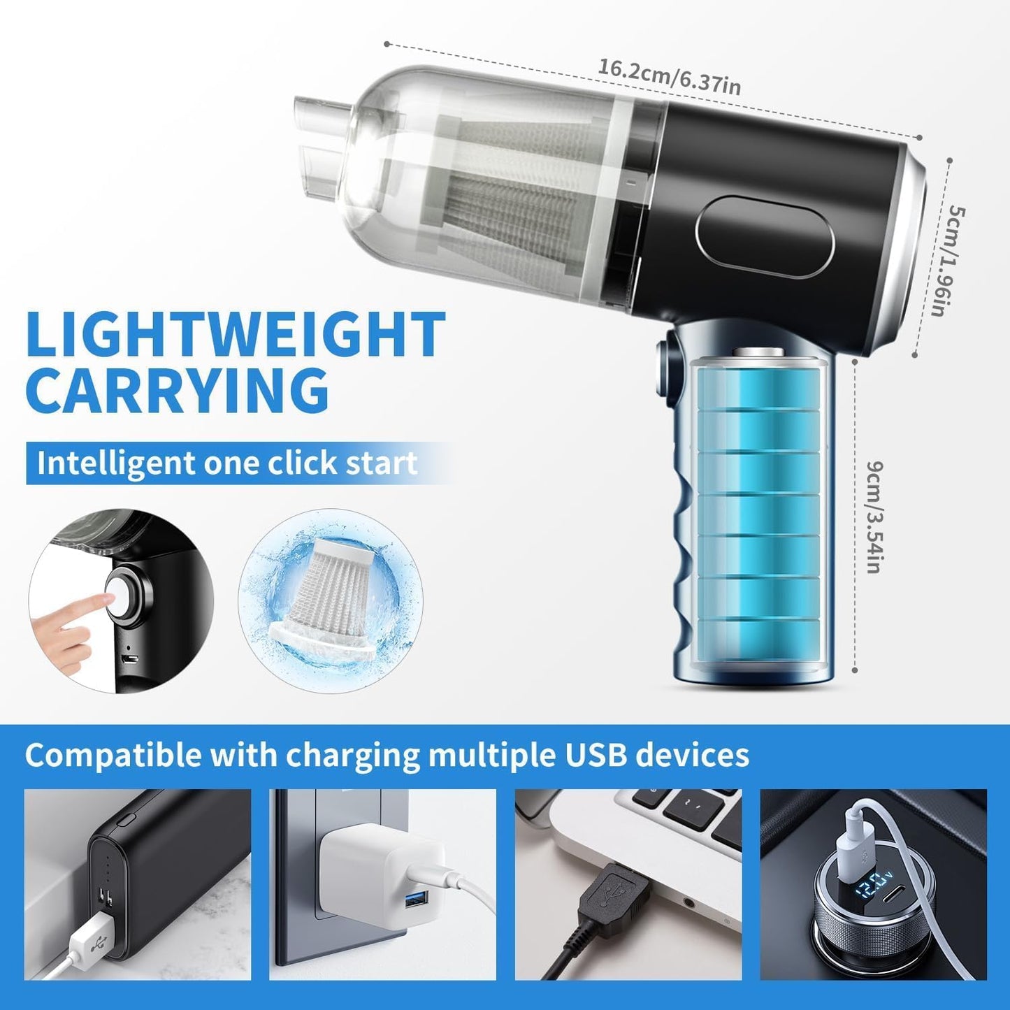 TurboClean™ | The 3In1 Cordless Handheld Vacuum Cleaner