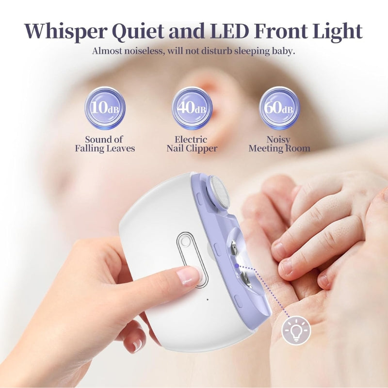 NailPro™ – 3-in-1 Electric Nail Clipper & Polisher with LED Light