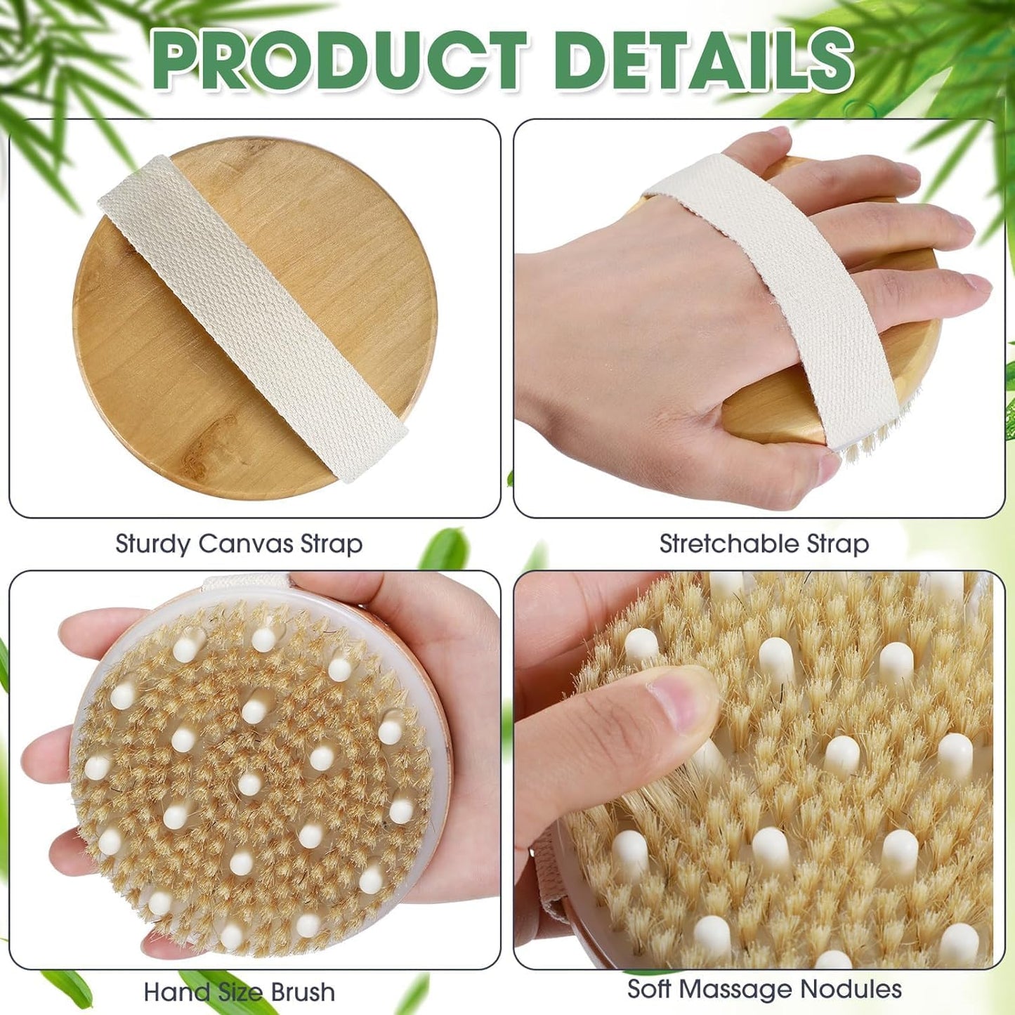 Body Depuffing Wood Brush | Accupressure Nodes | Relieves Cellulite