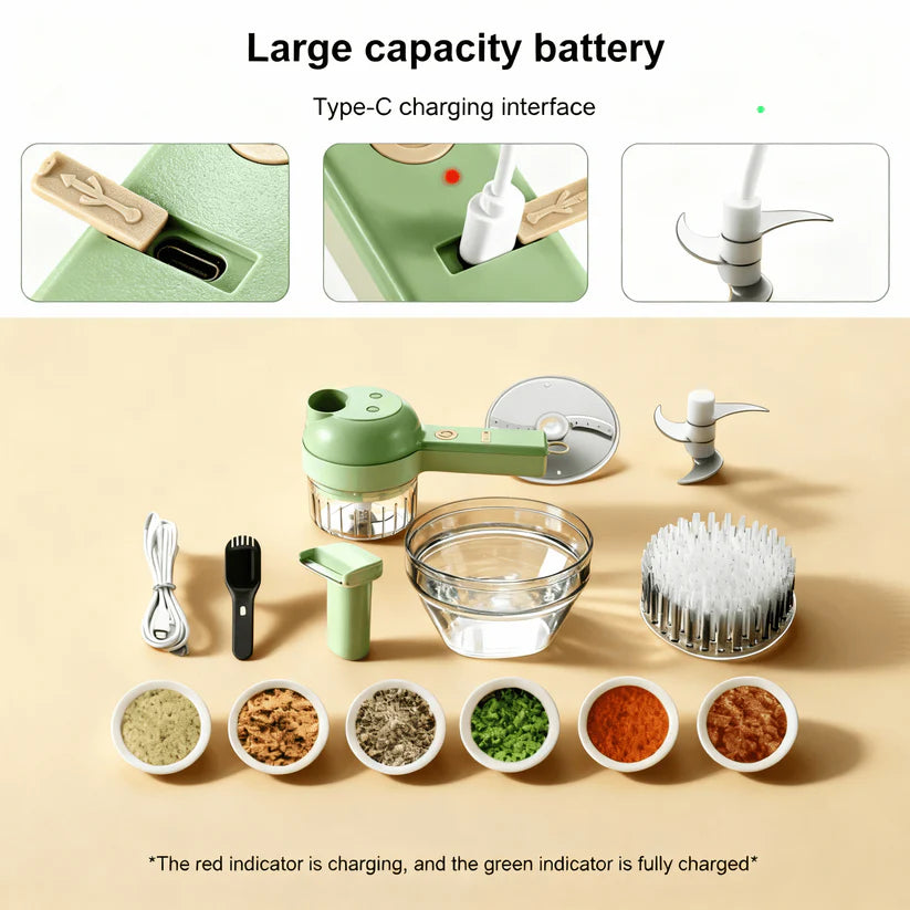 QuickPrep | 4 in 1 Electric Veggie Cutter