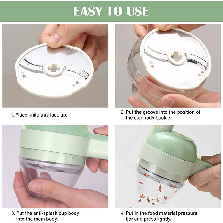 QuickPrep | 4 in 1 Electric Veggie Cutter