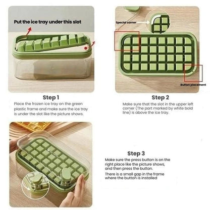 IcePop™ -  Dual-Layer Ice Tray with Scoop | Instant Demolding | Stackable & Spill-Proof