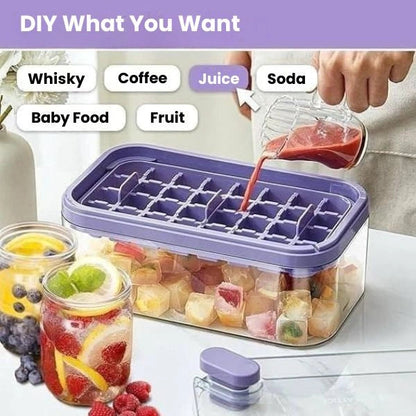 IcePop™ -  Dual-Layer Ice Tray with Scoop | Instant Demolding | Stackable & Spill-Proof