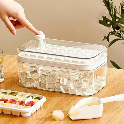 IcePop™ -  Dual-Layer Ice Tray with Scoop | Instant Demolding | Stackable & Spill-Proof