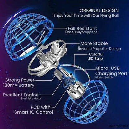 FizzyFlyer™ | 360° LED Flying Ball For Kids