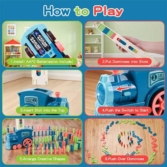 TrailCraft™ | Train Toy Domino Set For Kids