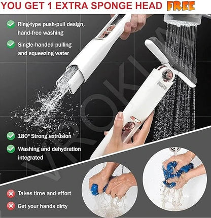 EasyMop™ – 2-in-1 Cleaning Mop | Mess-Free Cleaning | Compact & Fast-Drying | One-Press Squeeze Mop