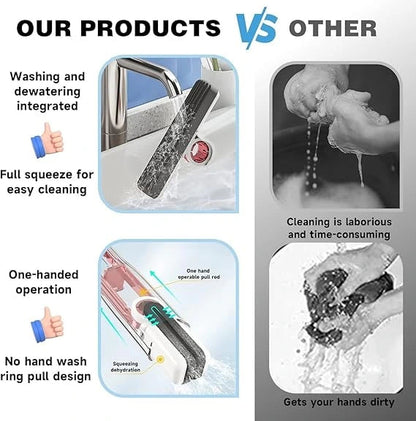 EasyMop™ – 2-in-1 Cleaning Mop | Mess-Free Cleaning | Compact & Fast-Drying | One-Press Squeeze Mop