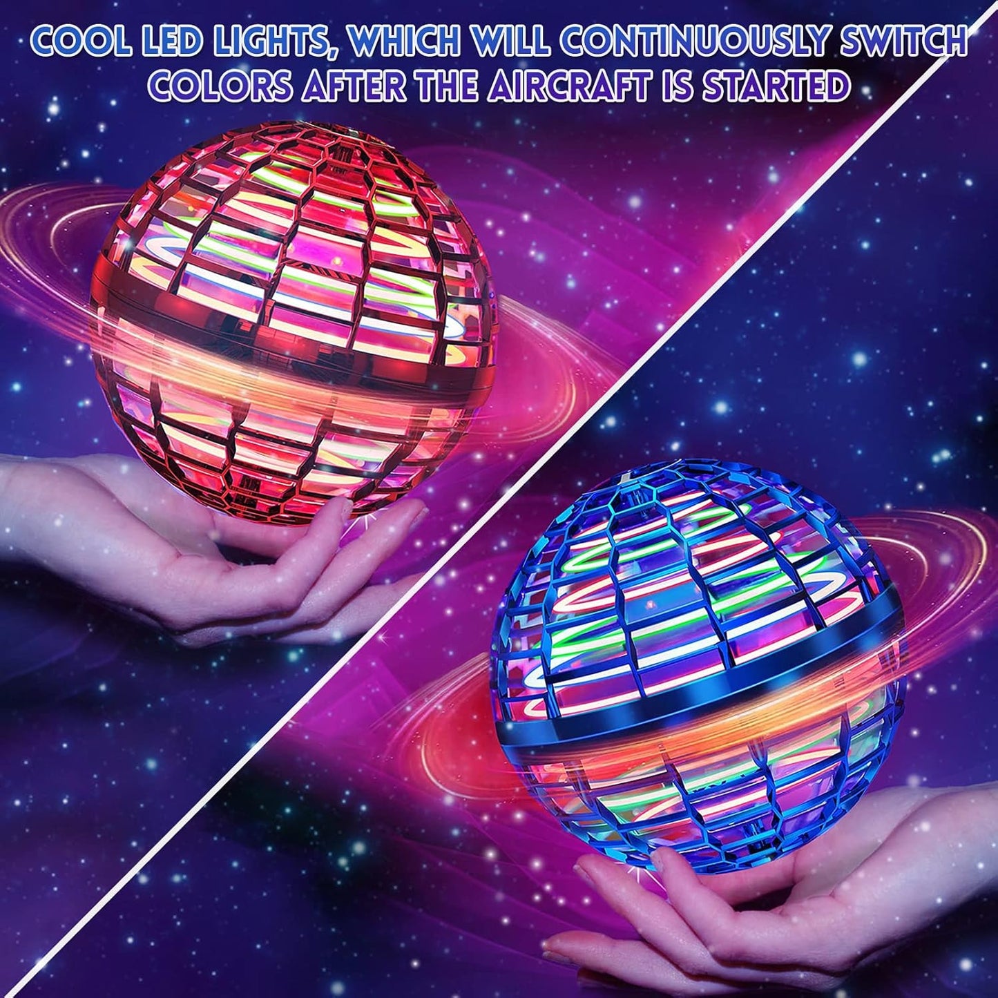 FizzyFlyer™ | 360° LED Flying Ball For Kids