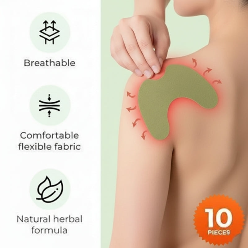 OrthoVeda™ Herbal Shoulder Pain Relief Patches – Fast, Natural Relief for Nerve Pain & Shoulder & Neck Discomfort