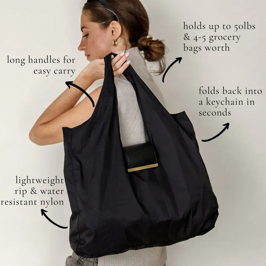 LuxeFold Tote Bag | Keychain to Spacious Bag in Seconds